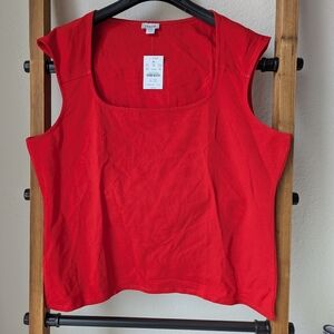 NWT J. Crew Women's Red Sleeveless Top - Size XXL